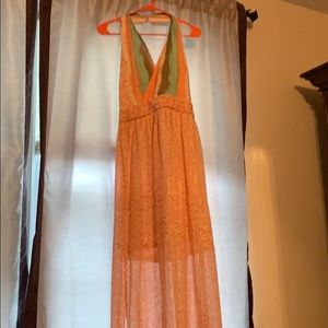 Gorgeous long halter top dress. Brand new!